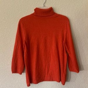 Charter Club 3/4 Sleeve Turtle Neck Sweater